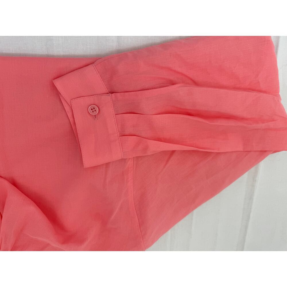 On34th Women's Coral Pink Long Sleeve Blouse Medium - Picture 5 of 8